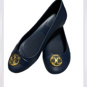 Crocs Women's Gianna Gold Disc Ballet Flats size 6